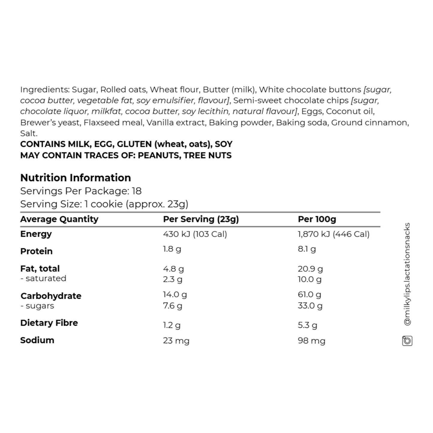 Choc Chip Milk Magic - Lactation Cookie